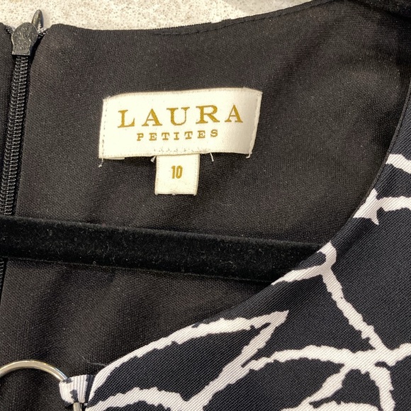 Black and white sleeveless dress size 10 - Picture 3 of 5